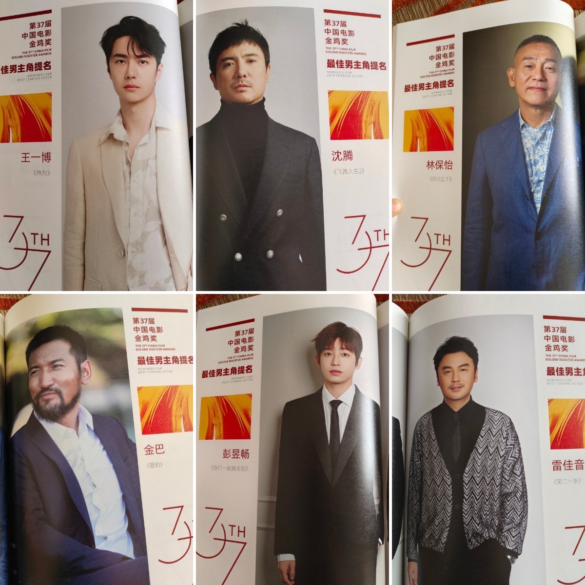 第37届金鸡奖官方提名手册新鲜出炉！你看好谁?最佳男主角提名：王一博、沈腾、林保