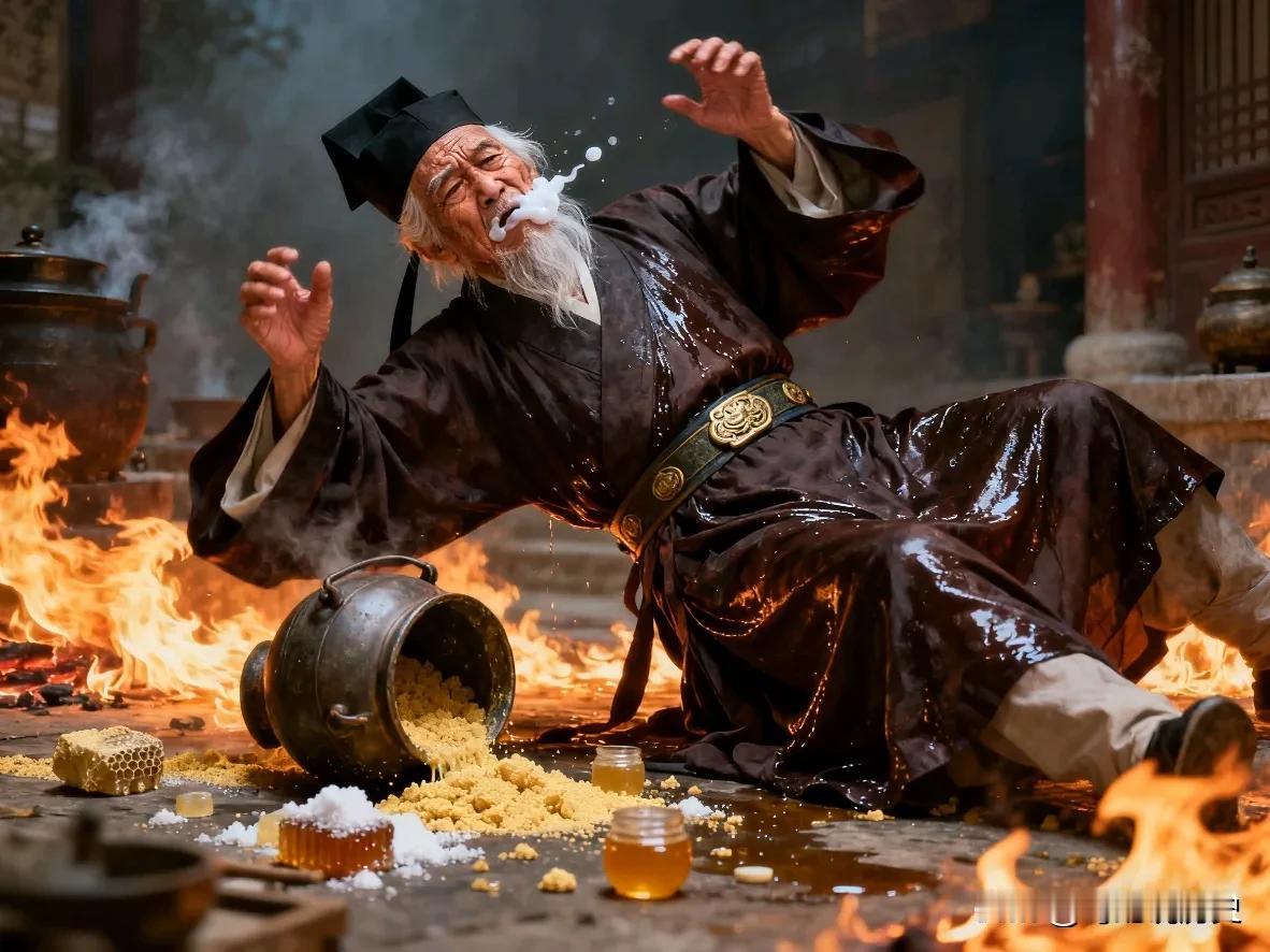 韩愈晚年迷上炼丹壮阳，有一次用硫磺+火硝+蜂蜜炼“火灵丹”服用，结果全身燥热，痛