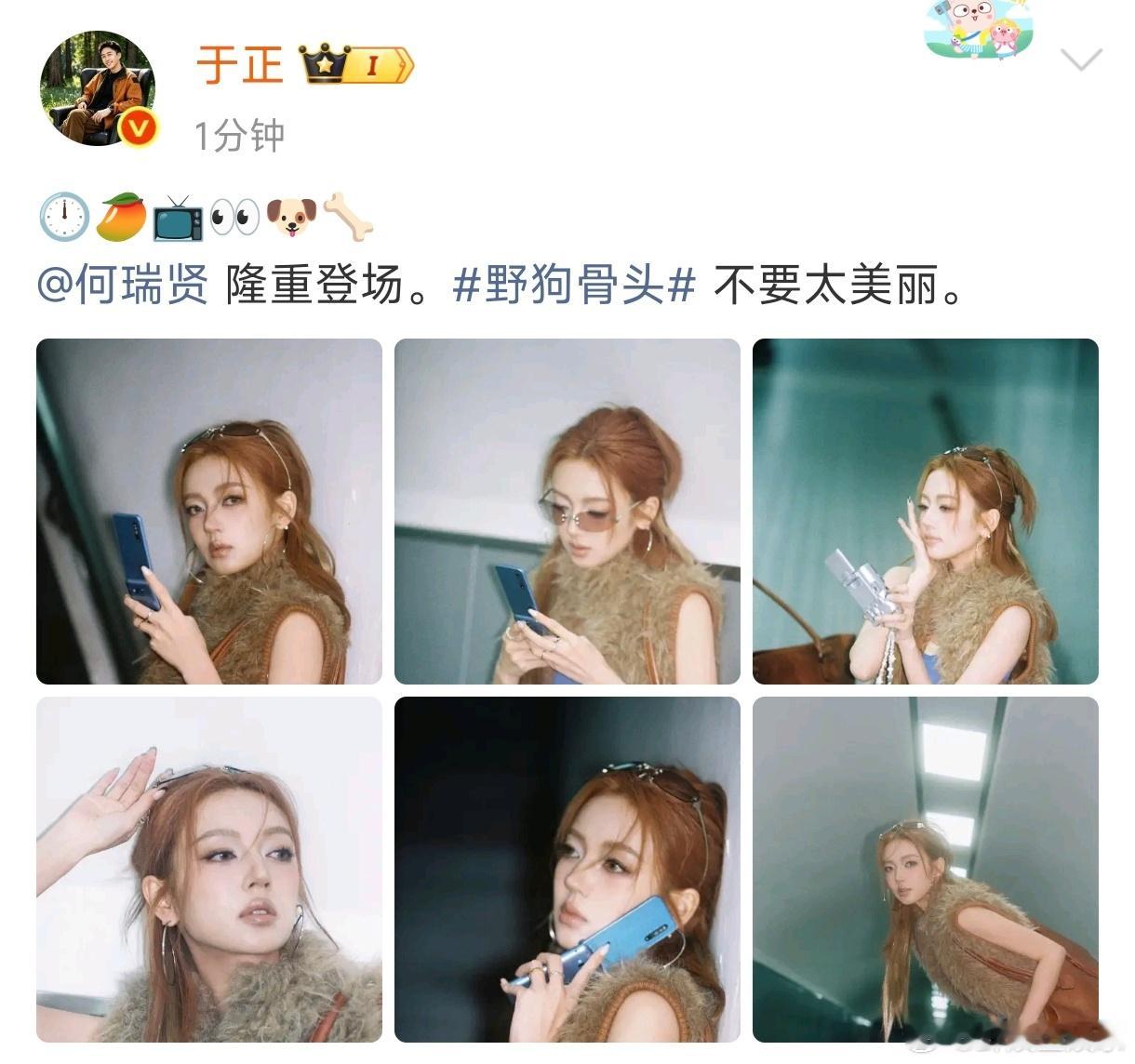于正宣传野狗骨头于正替何瑞贤宣传《野狗骨头》了，是真的好看！于正宣传何瑞贤野狗骨