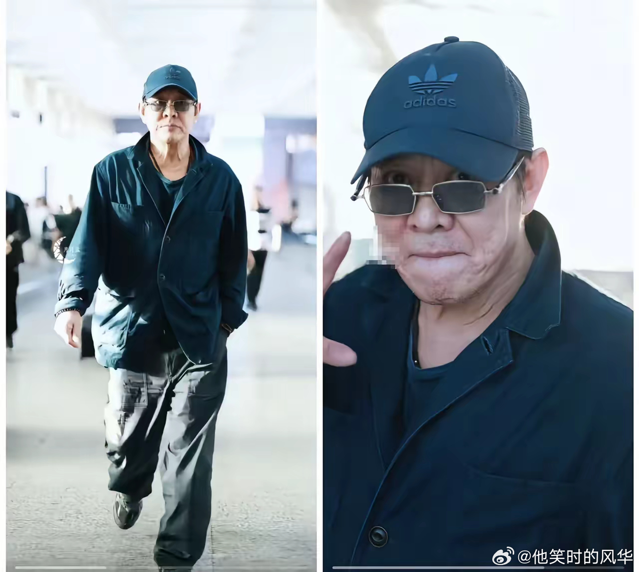 还是那句话，法拉利老了也还是法拉利！62岁的李连杰老师现身机场，让人意外的是他并