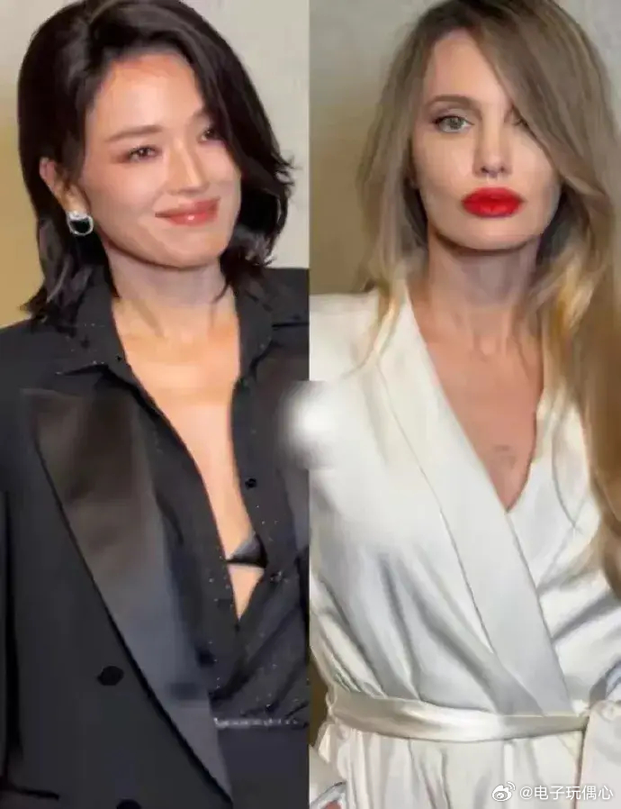 舒淇和朱莉同框，一个风情万种一个眼睁不开，才知自然老去有多美 