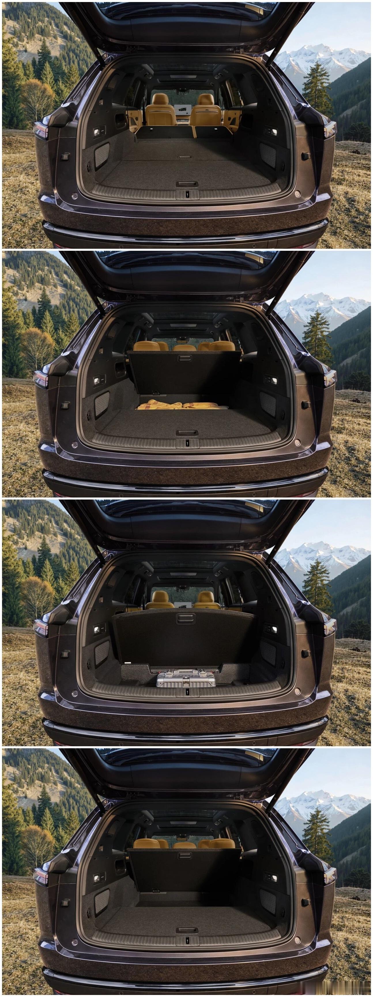 乐道L80 前舱容积240L，后备舱内坑63L+外坑106L，二排座椅放倒后纵深