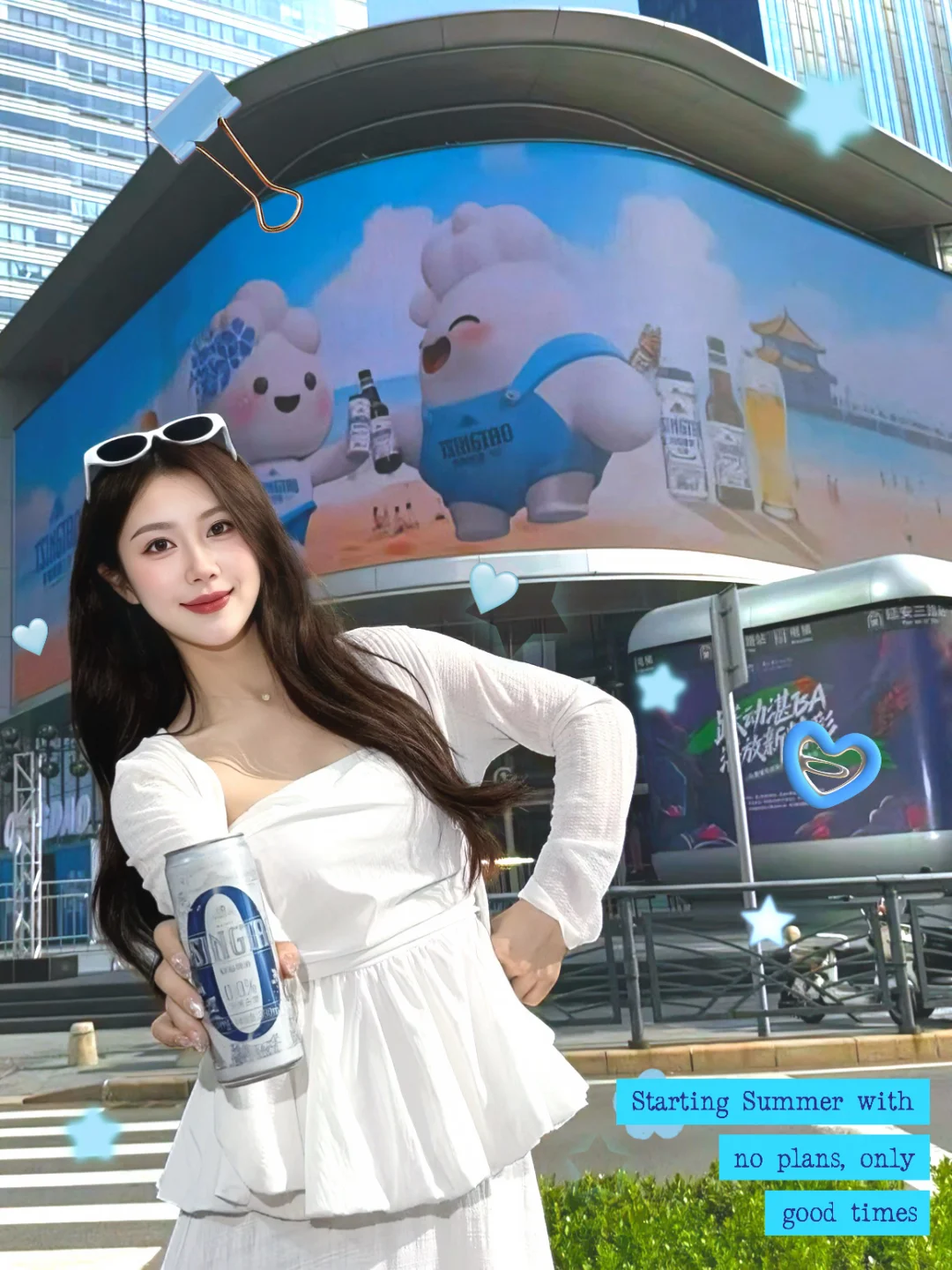 超有活人感超强的3D大屏拍照姿势🩵˶'ᵕ'˶₊⋆⁺