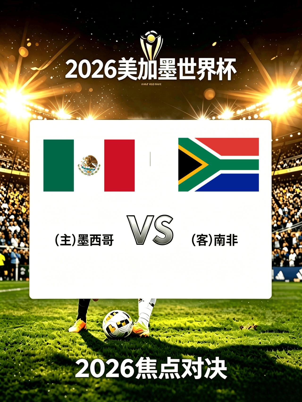 2026世界杯揭幕战：墨西哥 vs 南非——宿命轮回，魔咒难破

一、百年魔咒：
