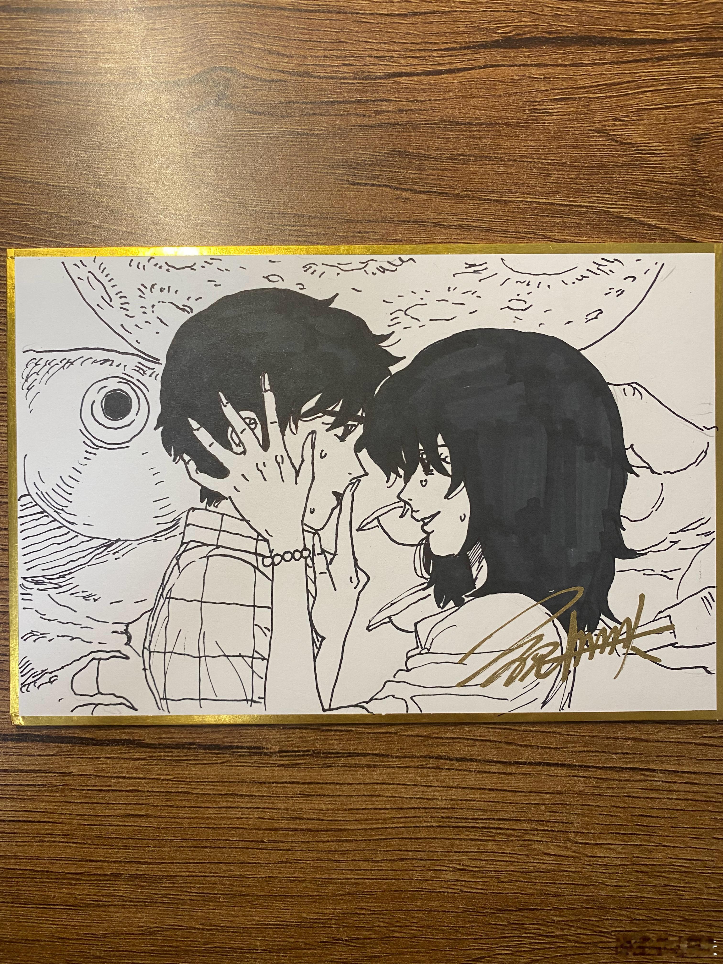 今晚给粉丝画的的定制签绘