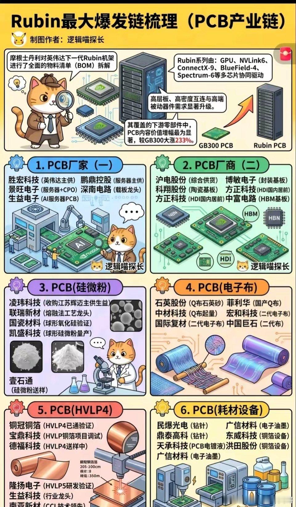 Rubin机架引爆PCB全链，别只盯终端，整条算力材料链藏主线机会市场震荡调整那