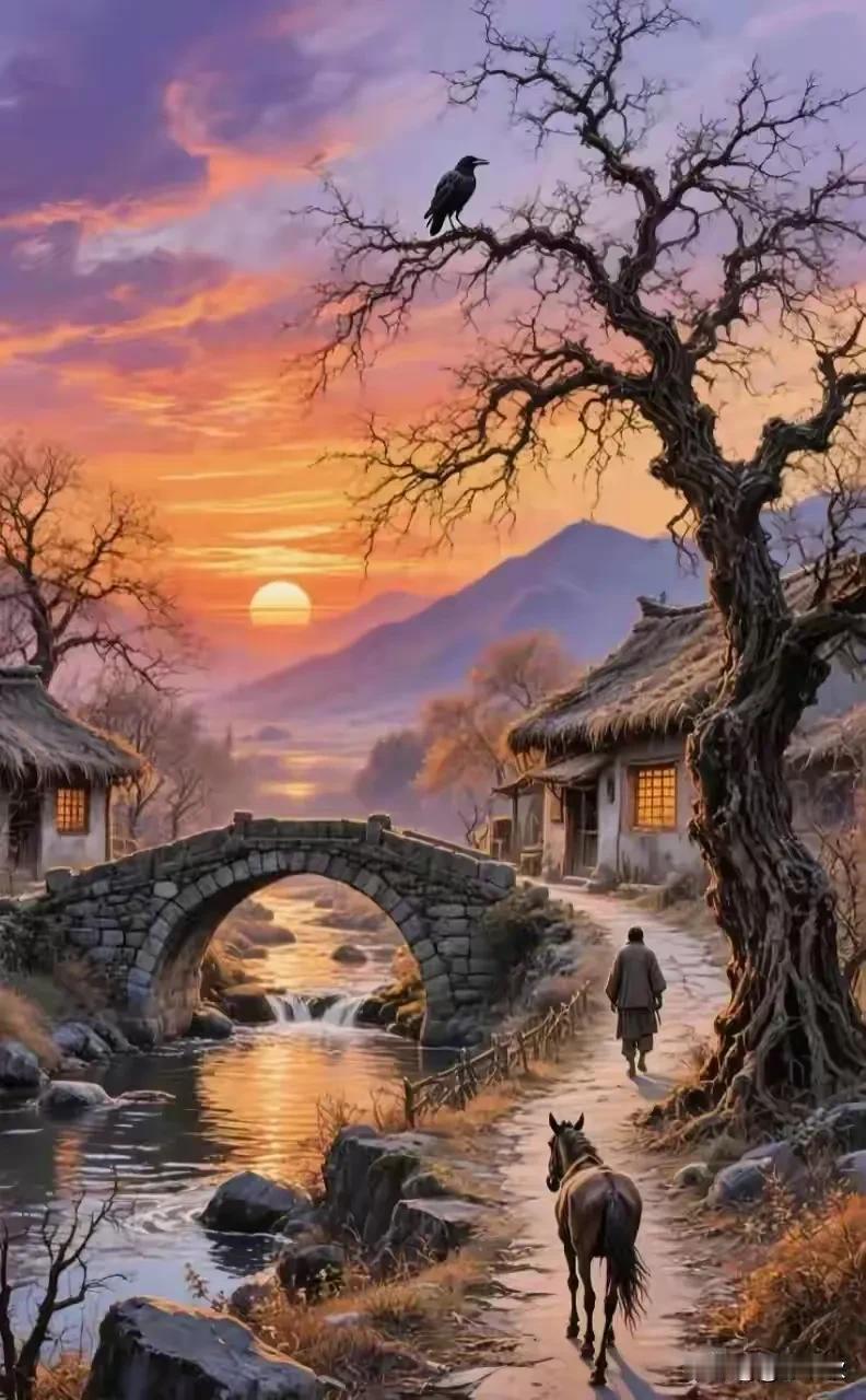 上联   独坐黄昏谁为伴
下联   夕阳西下孤影单