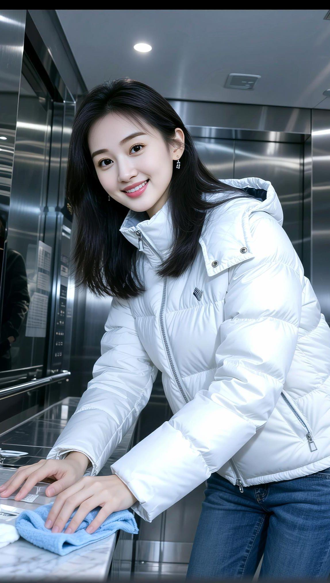 AI电梯自拍风 抖音ai创作 日常穿搭分享