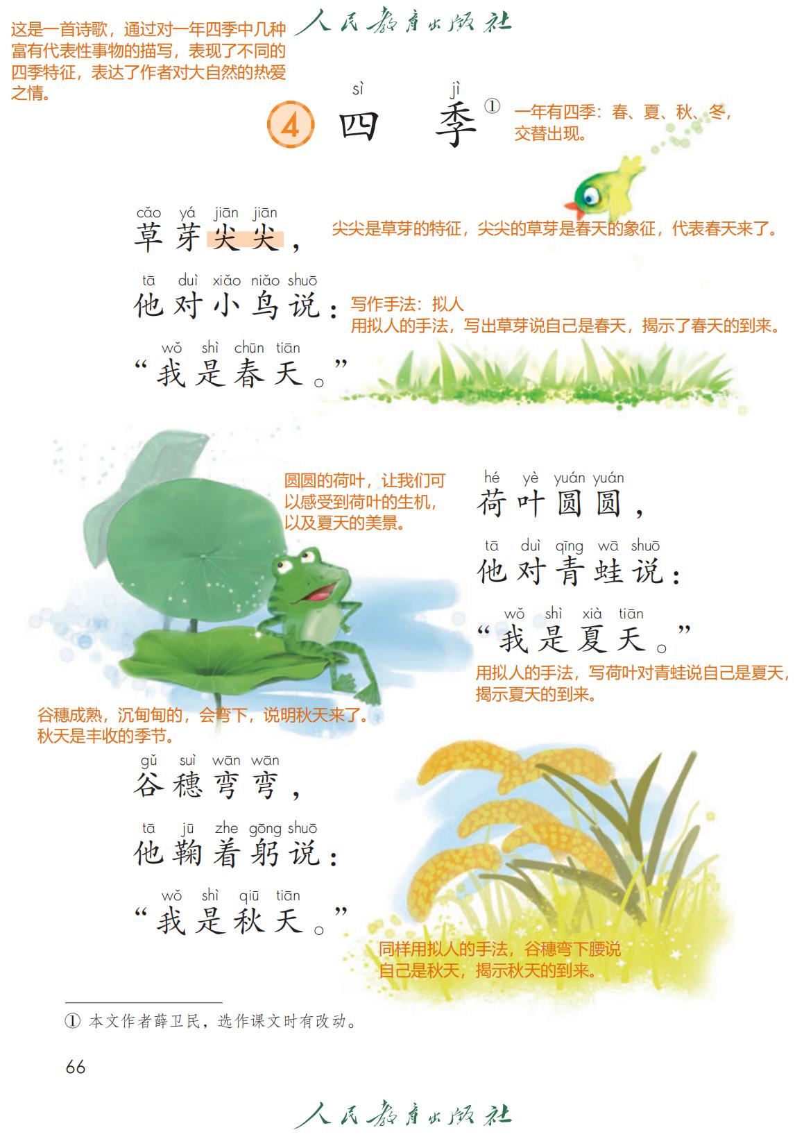 一年级语文笔记整理：《四季》知识点、易错点、笔记，齐全了
大家好，我是家庭教育指