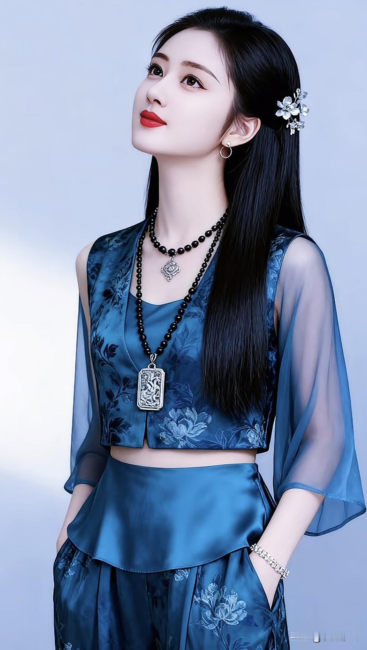 优雅蓝调，复古风穿搭，尽显东方韵味古典气韵穿搭 复古雅致穿搭 复古知性穿搭 复古