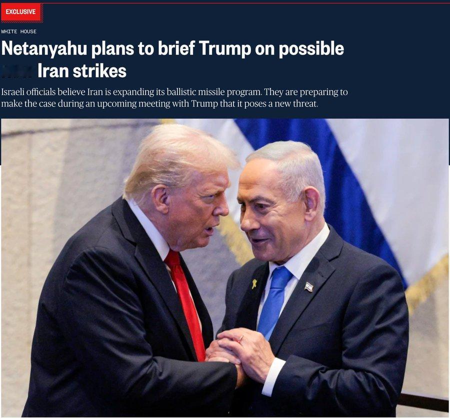 重大消息：内塔尼亚胡即将访美，计划向特朗普汇报情况，并提出新的军事打击方案，可能