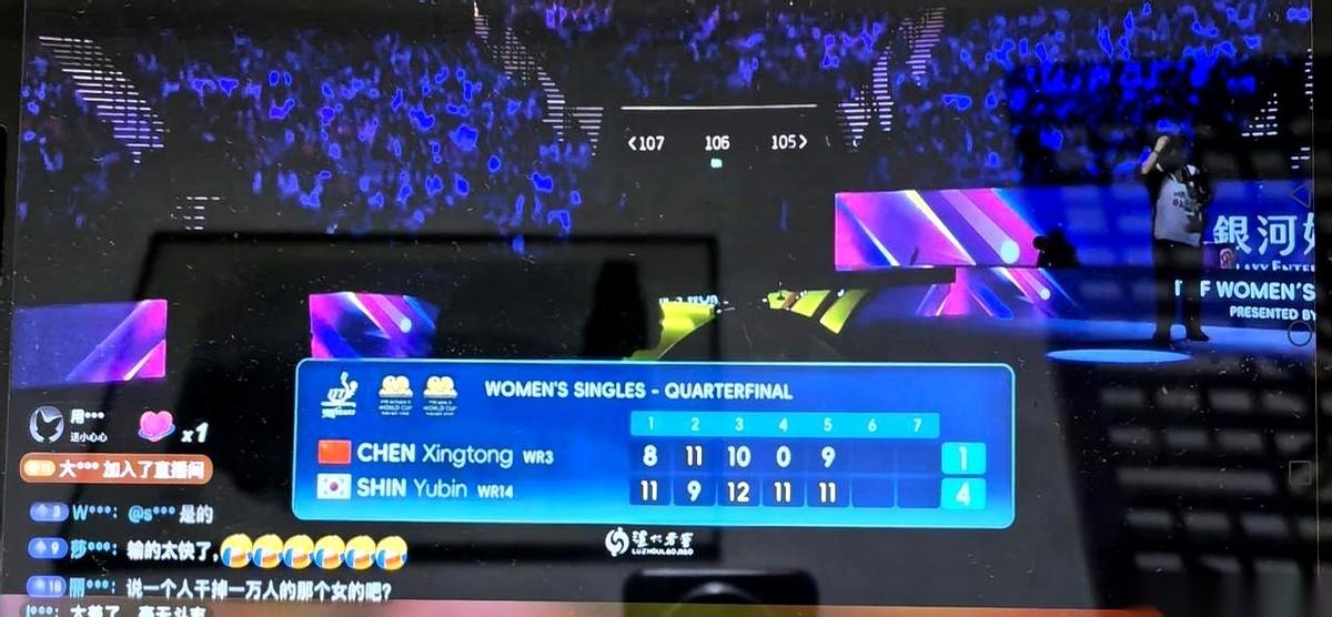 澳门世界杯的灯光，打在陈幸同脸上，有点晃眼。
对面，是韩国的申裕斌。
第四局，比