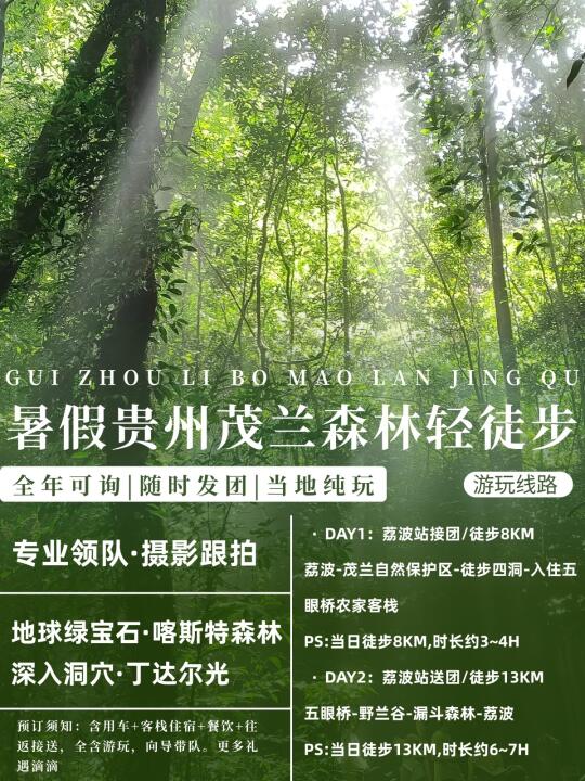 茂兰秘境徒步2日游｜闯入喀斯特躺平吸氧！