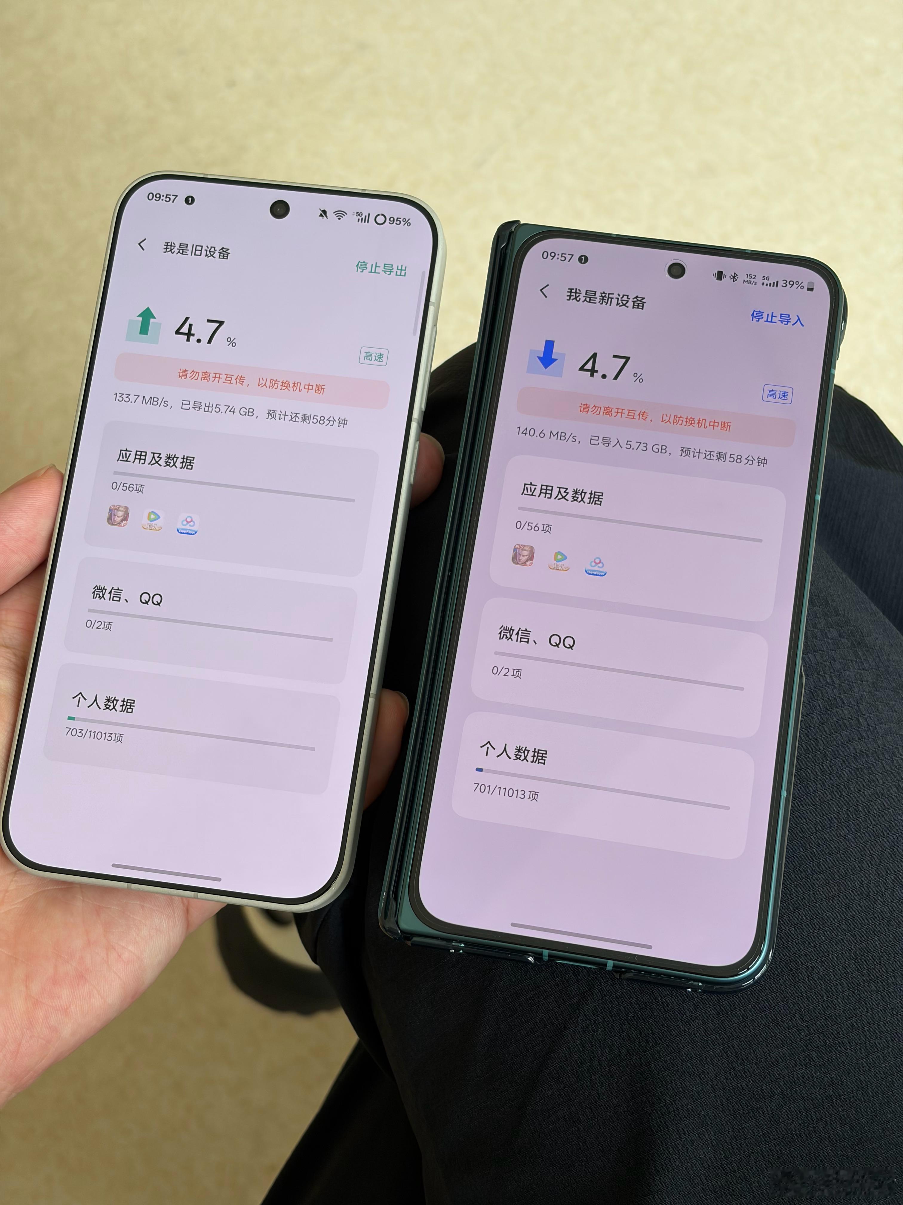 OV之间互传好快