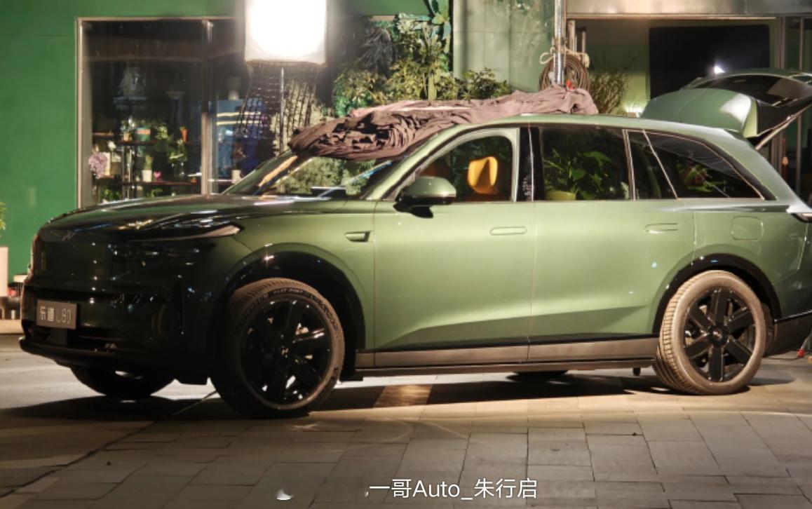 乐道L80的实车图曝光看着有点像是奥迪的旅行车淡绿色的配色还是挺小清新的