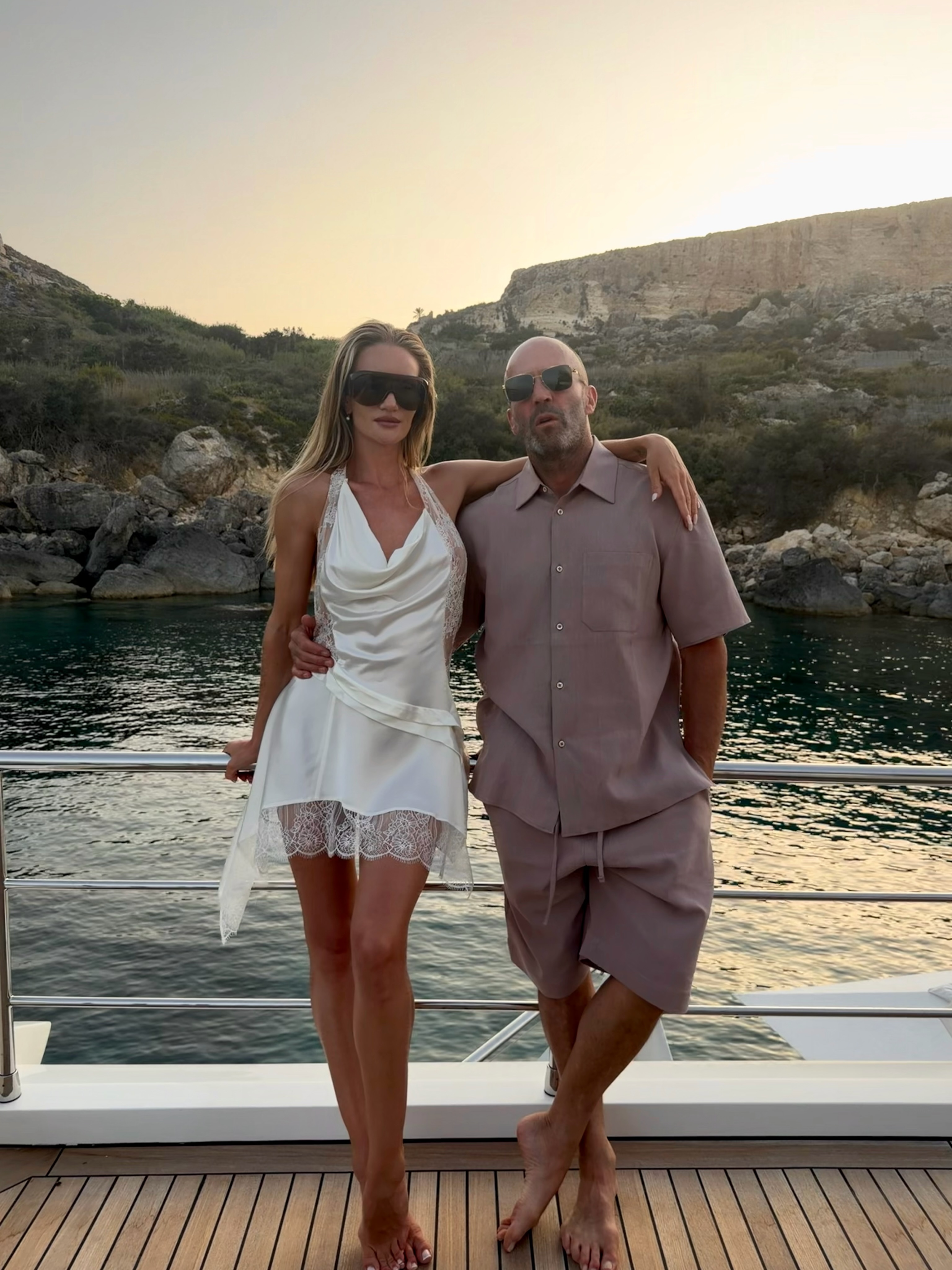 Rosie Huntington-Whiteleywith Jason Stat