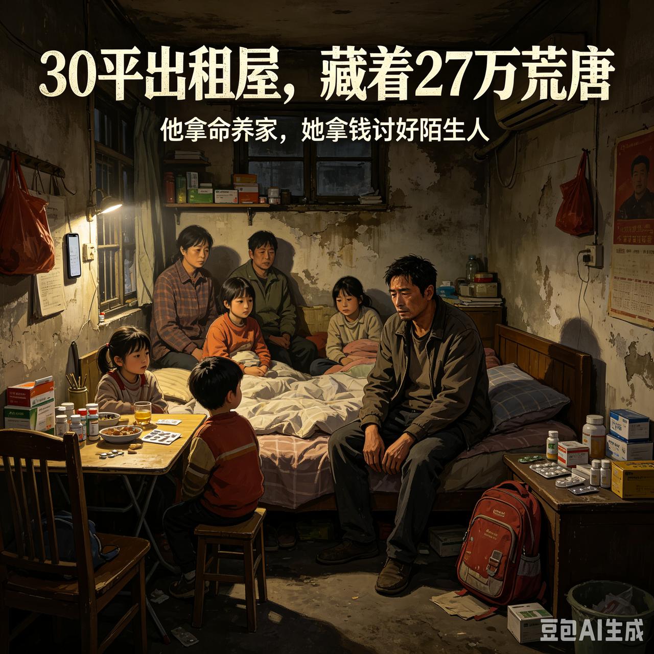 一家六口挤30平出租屋，丈夫跑货车卖命养家，妻子偷偷打赏主播27万：最穷的家，藏