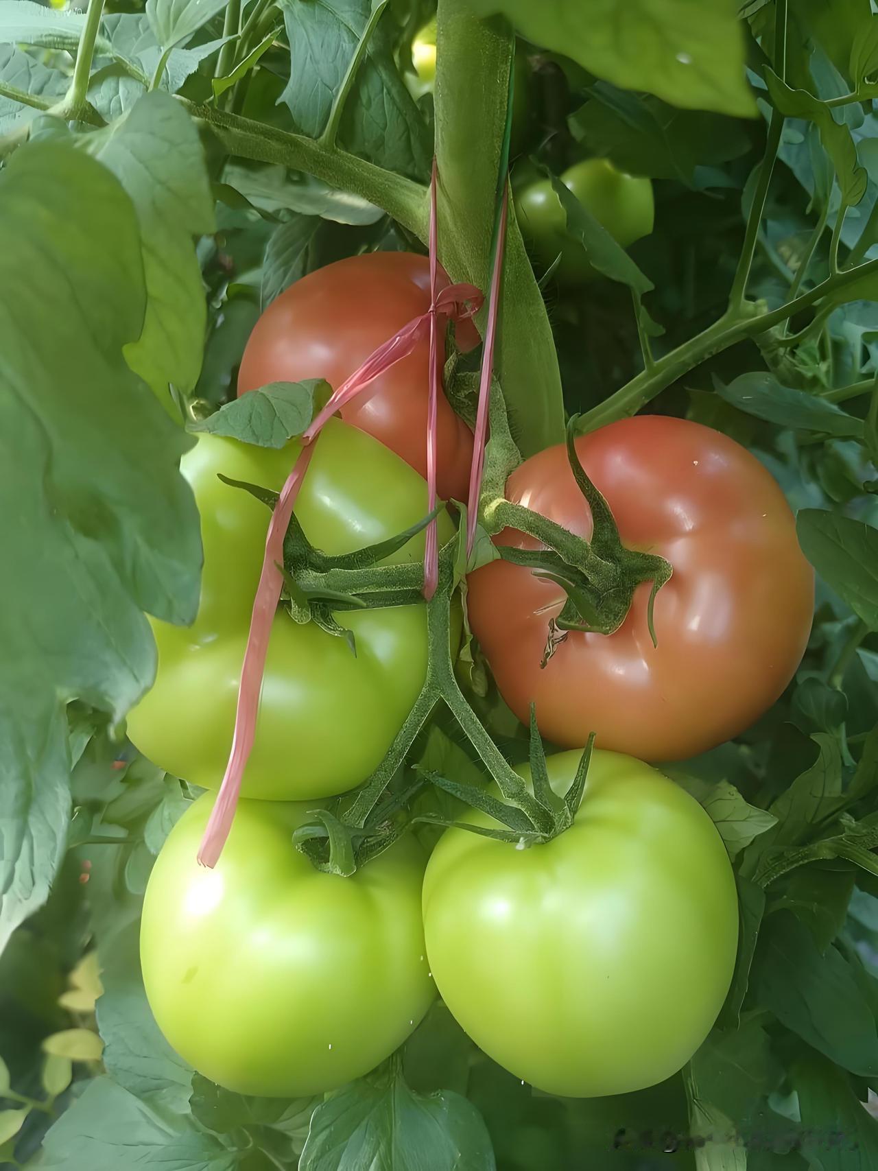 西红柿整枝五部口诀
 
一留主蔓不留杈，多余侧芽全拔下
二选晴天来打杈，伤口愈合