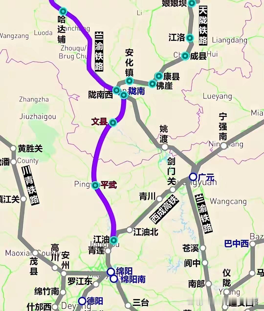 修建陇南至绵阳铁路，可以说是把兰渝铁路和川青铁路有效结合起来，而且修建的里程并不