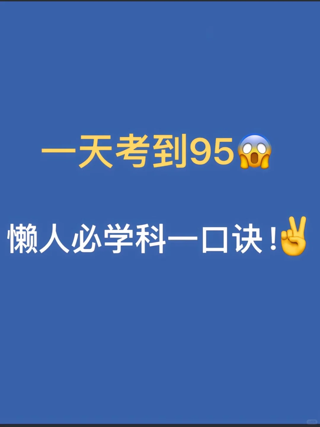 看完就考95分‼️
