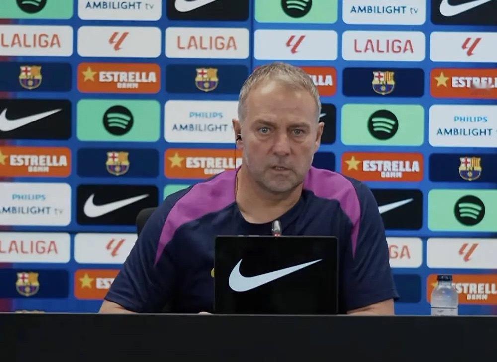 西甲联赛第32轮，巴萨将在客场对阵赫塔菲。赛前，巴萨主教练弗里克出席了新闻发布会