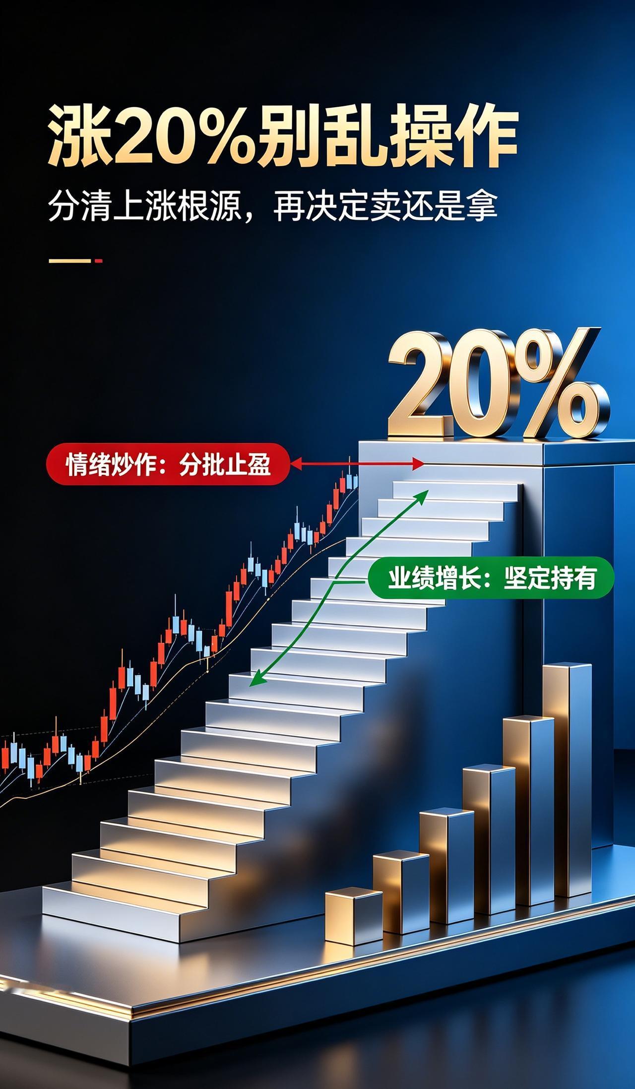 股价大涨20%，[金哨]是拿还是卖？[大笑]分清上涨根源，再也不坐过山车！

股