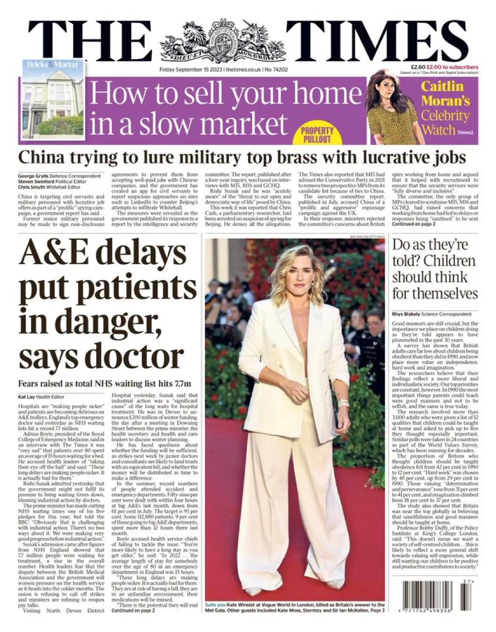 #李文读报# 《泰晤士报》报道，英国一项最新的调查结果显示，英国家长现在更注重培