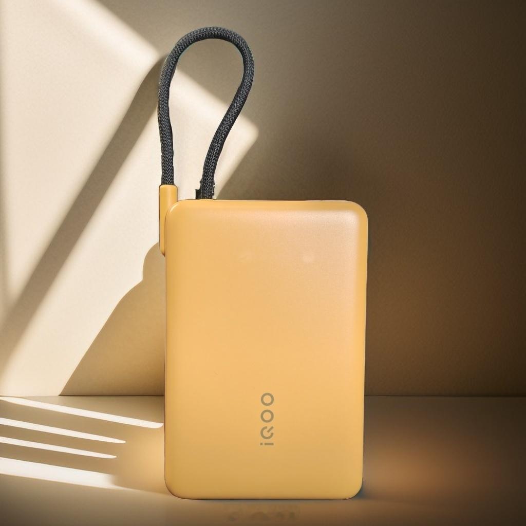 iQOO 33W充电宝[doge]10000mAh双向33W快充，自带涤纶低弹丝