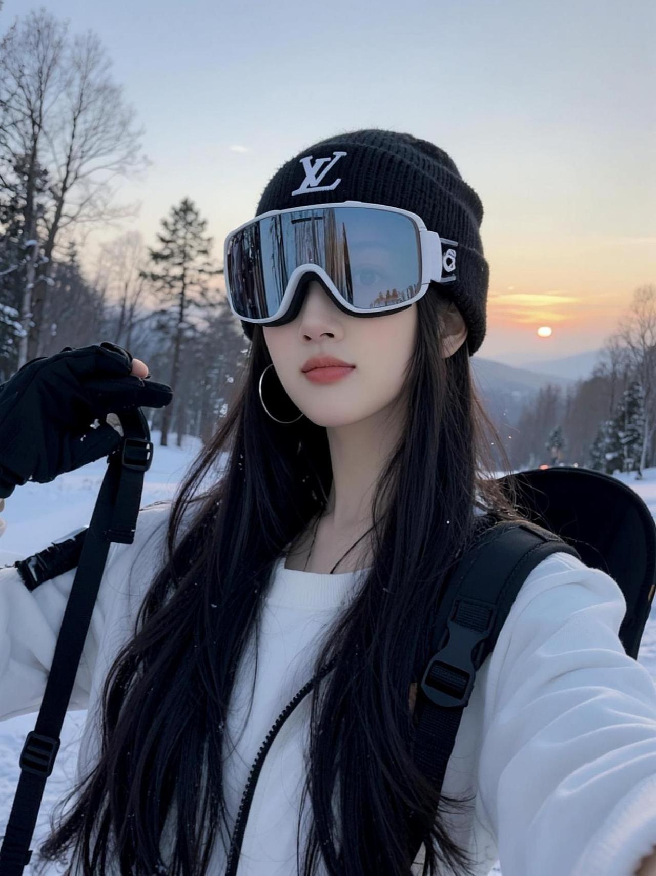 AI雪境自拍  抖音ai创作