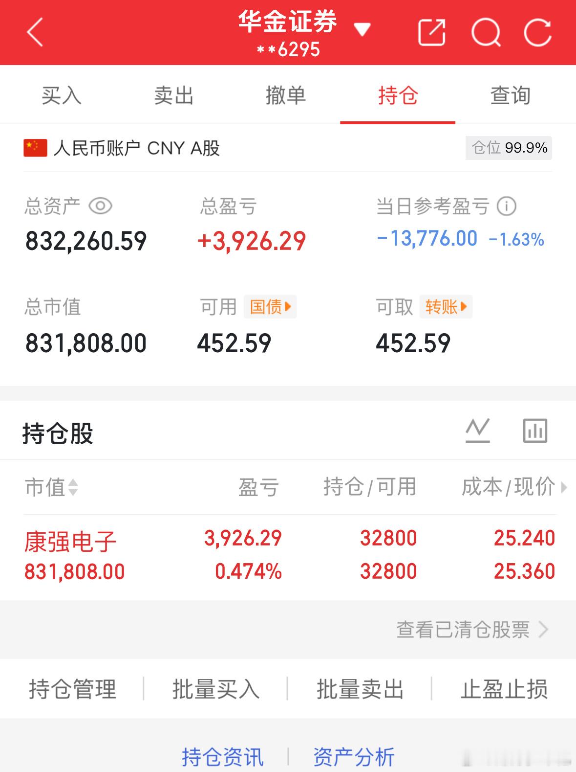 2.4记录炒股第85天（初始50万）总资产：832260当日参考盈亏：-1377