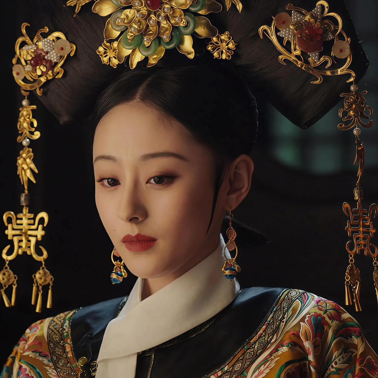 如懿传里的璟瑟公主，简直是公主届妆造天花板吧！她这清朝造型也太富贵好看了，人美+