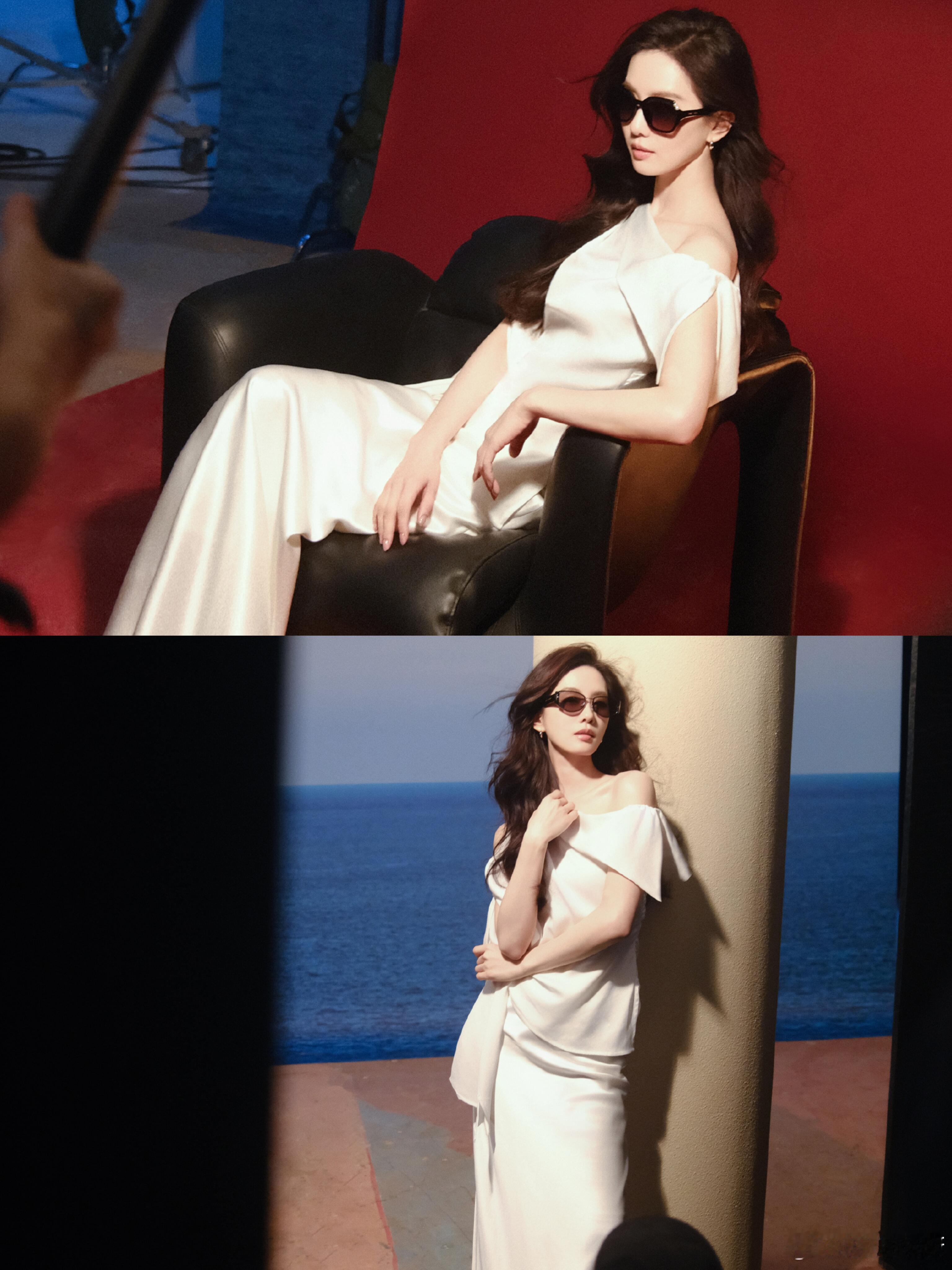 刘诗诗一波广告花絮美图…好美好飒的诗诗~ 