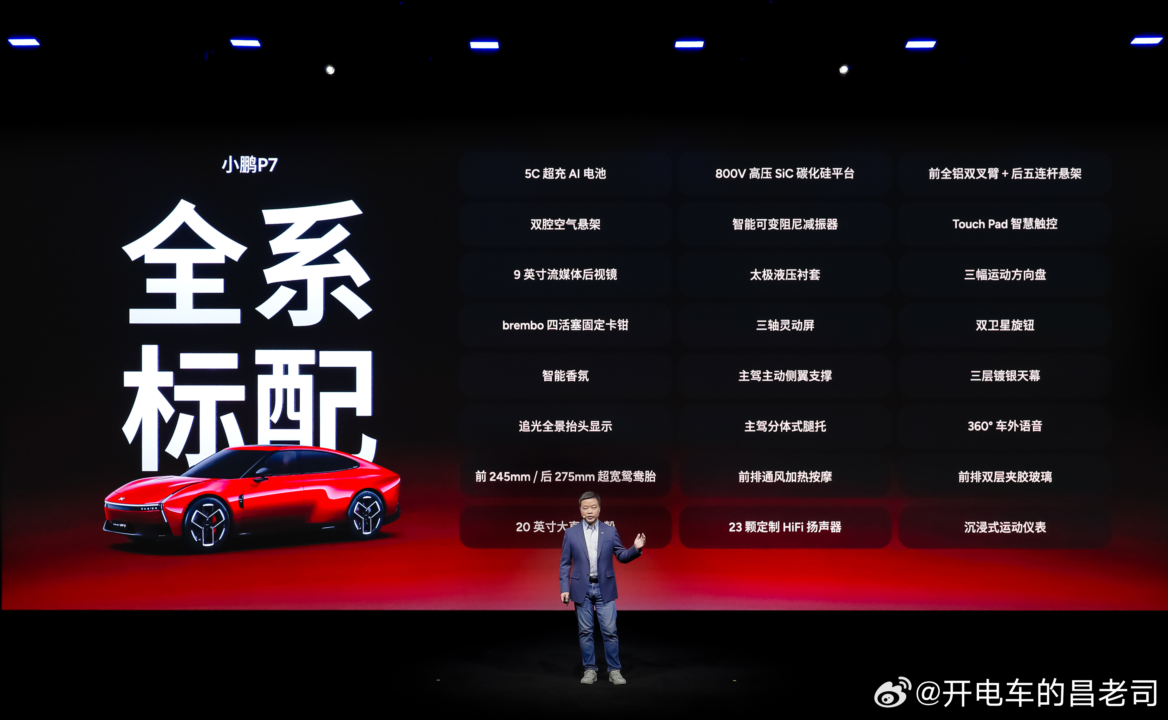 今晚这新颜色、新配置都到位了吧？还能说点啥？小鹏P7是最让人意难平的小鹏车型了，