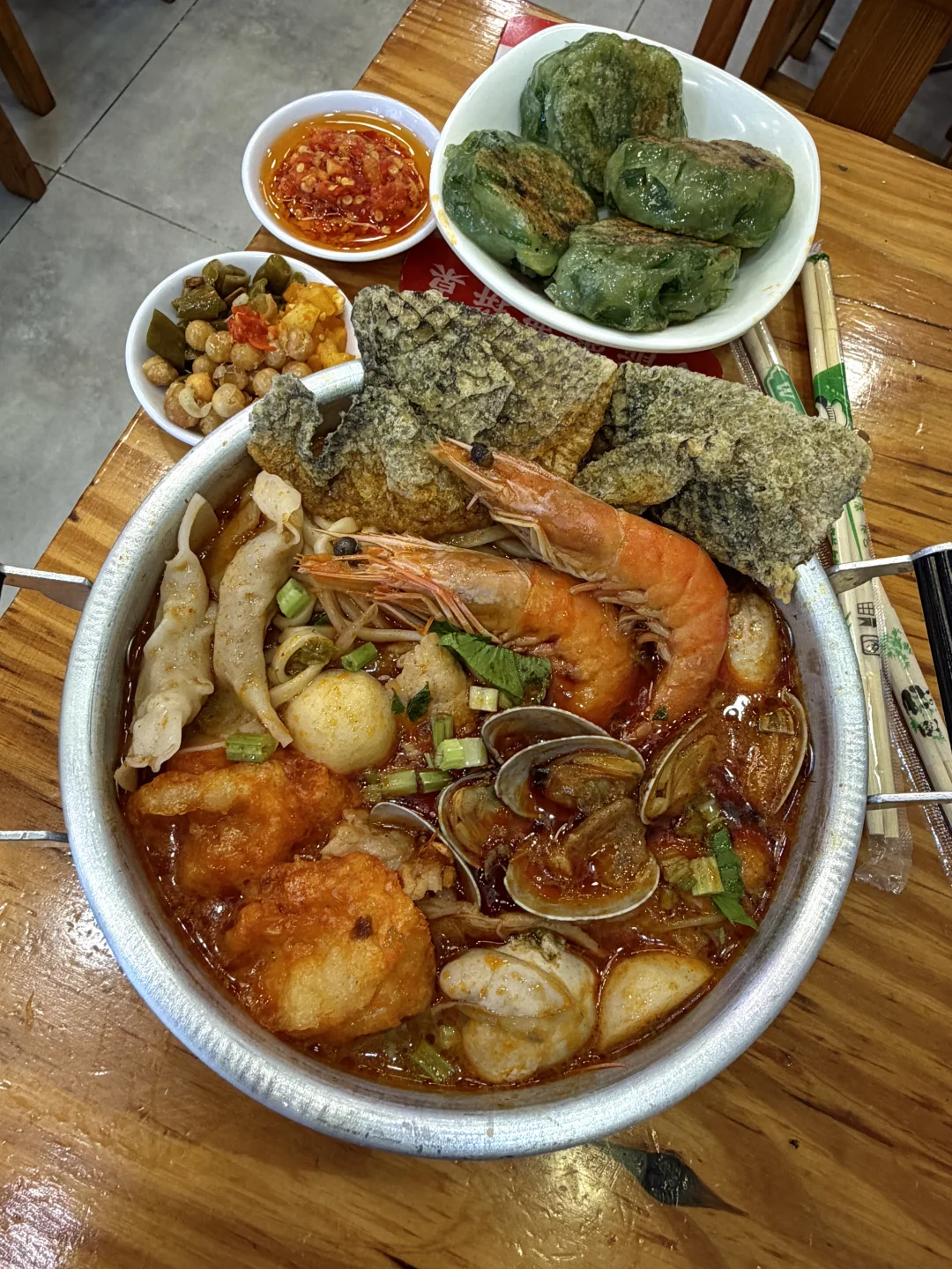 在广州特别好吃的海鲜沙茶面🍜！！（七刷）
