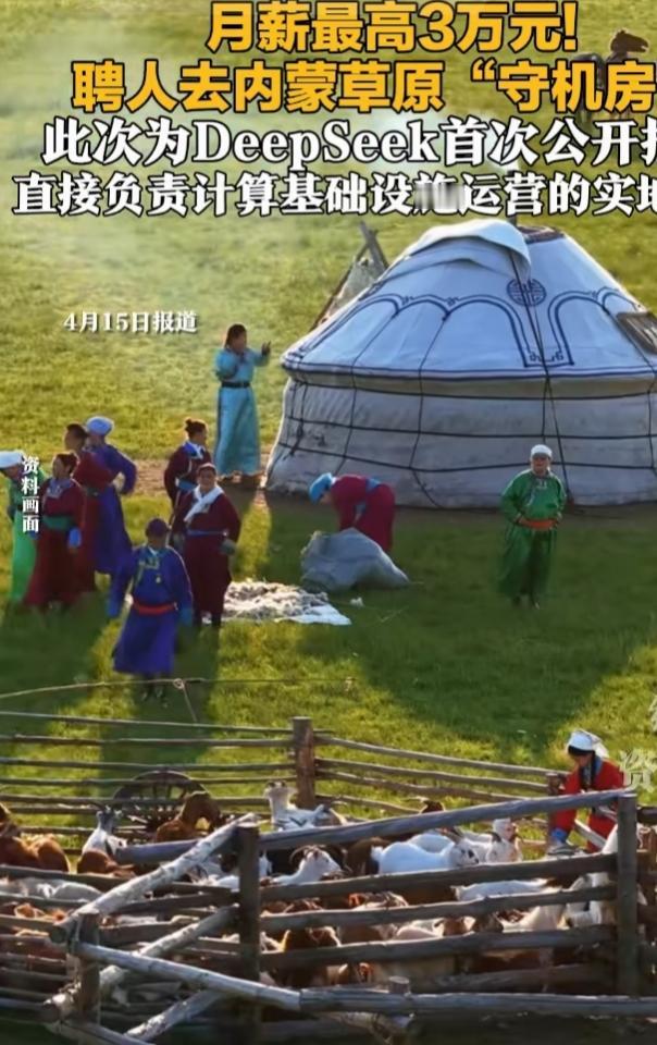 DeepSeek这次招聘太有噱头了，月薪3万去内蒙草原“守机房”！招聘的是数据中