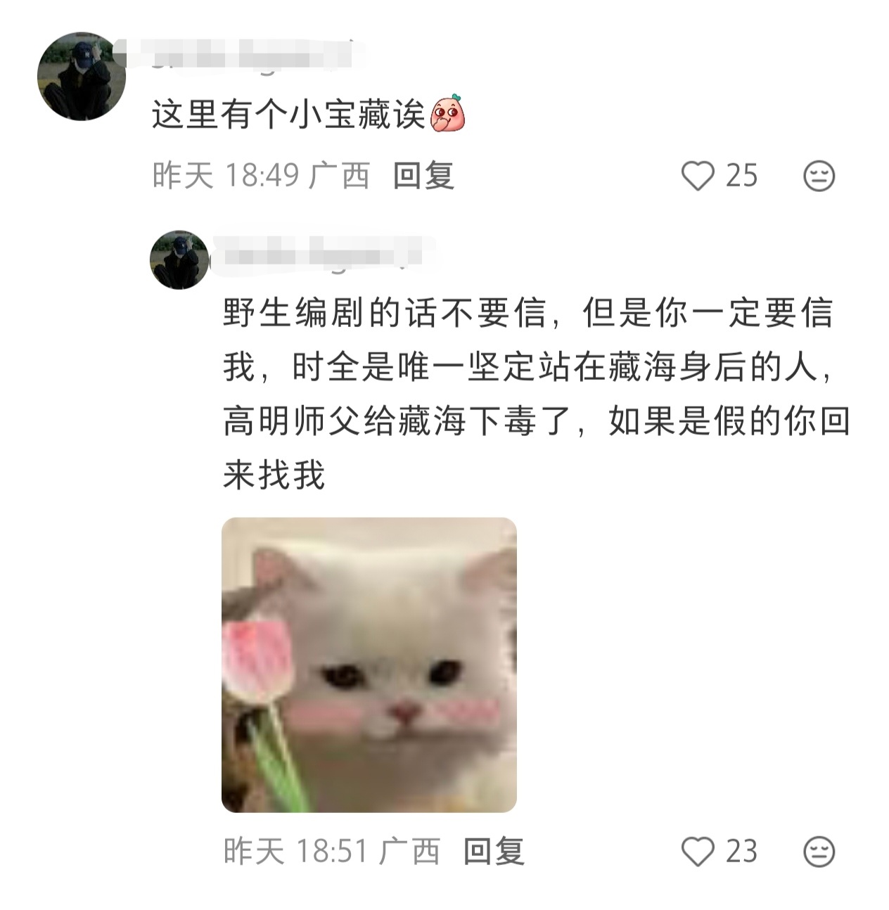 每天随机刷到几个藏海传新观众评论区都太有意思了哈哈哈，没想到播完一年了大家还这么