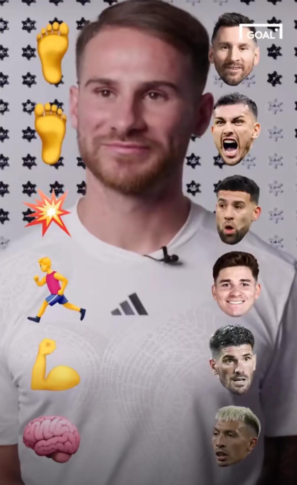 麦卡利斯特心中完美的阿根廷队友，本有梅西两条腿，却不能如此选择？[笑哭][笑哭]