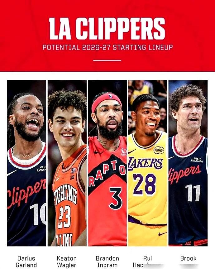 真没想到，卡哇伊直接被“送走”了。

ESPN最新的快船首发预测，名单里压根没有