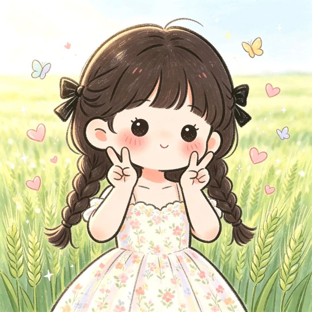 女生头像｜青麦漫野，每一帧都是软萌治愈小美好