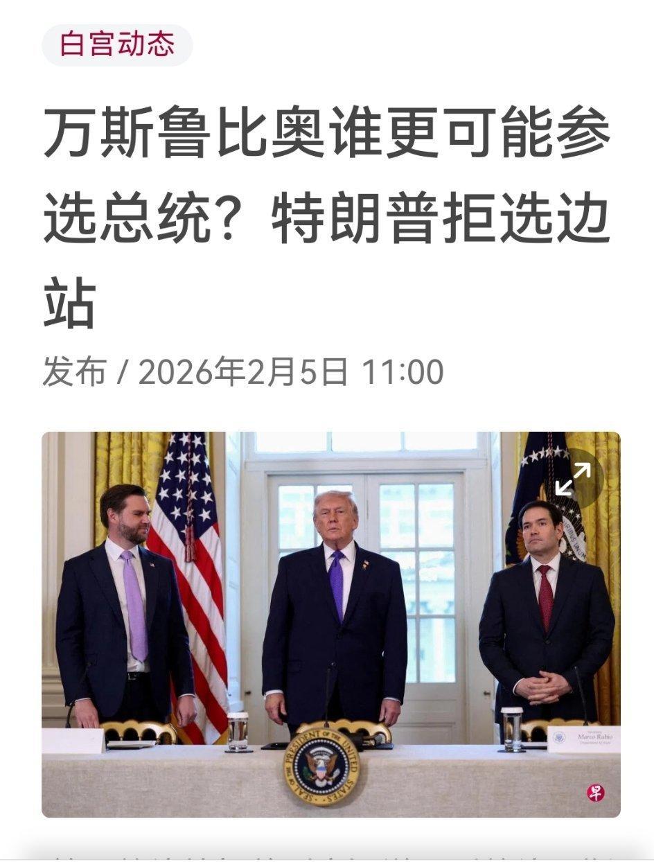 关于副总统万斯和国务卿鲁比奥谁更有可能成为2028年共和党总统候选人的争论，美国