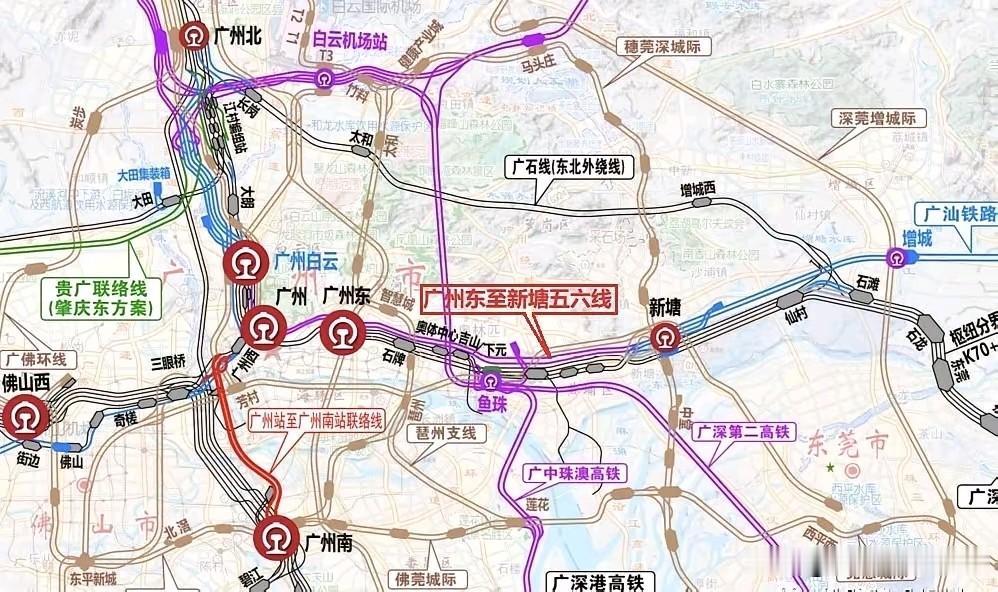 赣州到广州的高铁，其实不用单独再修一条新线。
 
现在的规划里，惠州北站有联络线