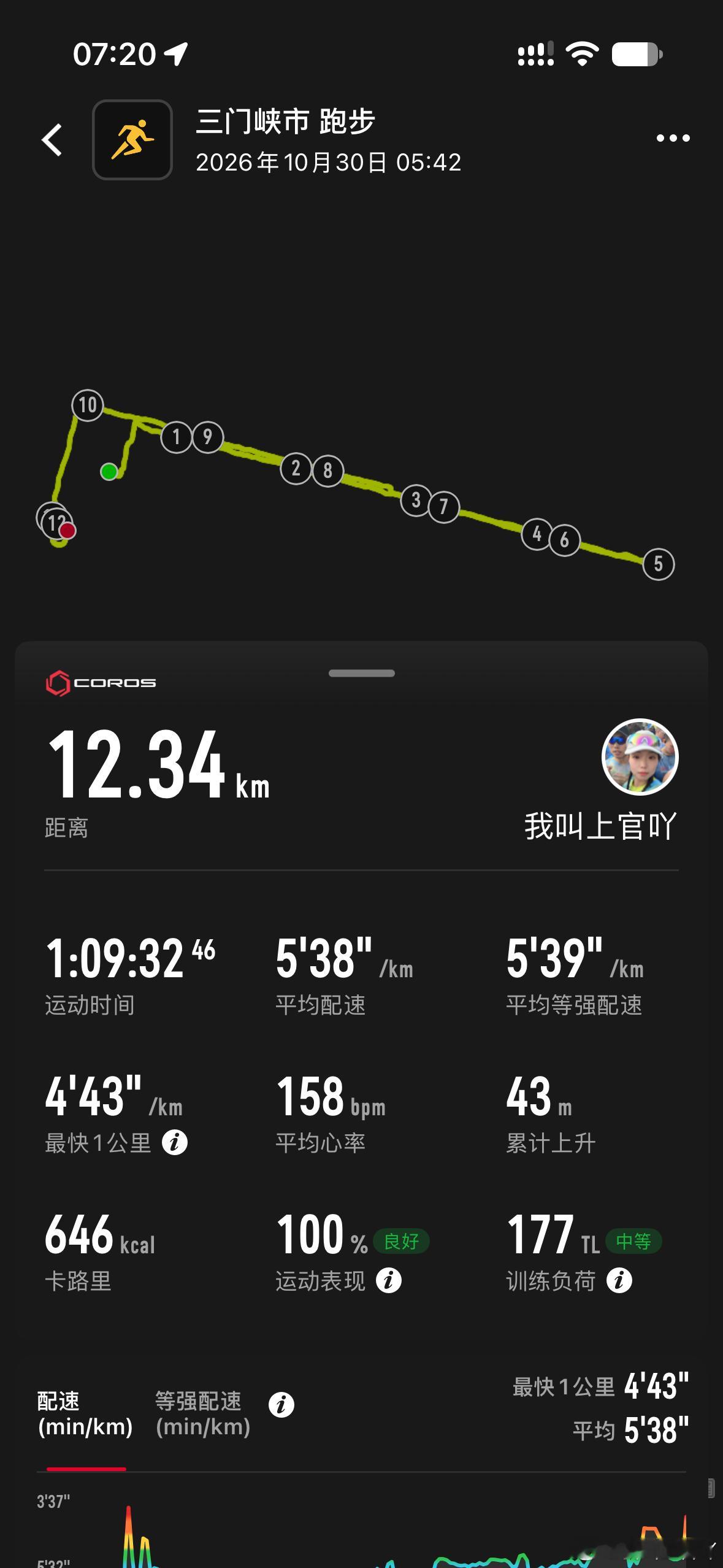 跑步[超话]  银杏叶已经变黄了🏃‍♀️运动就是坚持即刻开跑萨门开跑 ​​​