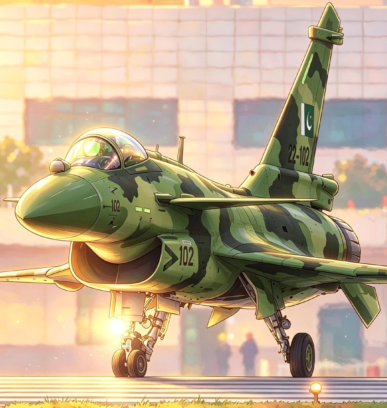 航空漫画作品·歼十战机绿色丛林迷彩