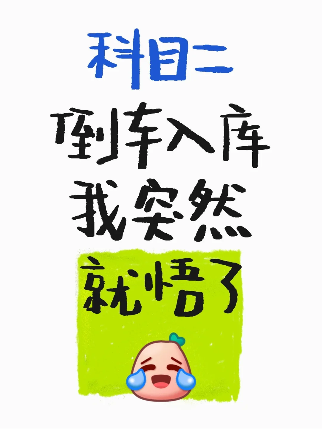 科目二倒车入库万能修库法，我好像悟了❗
