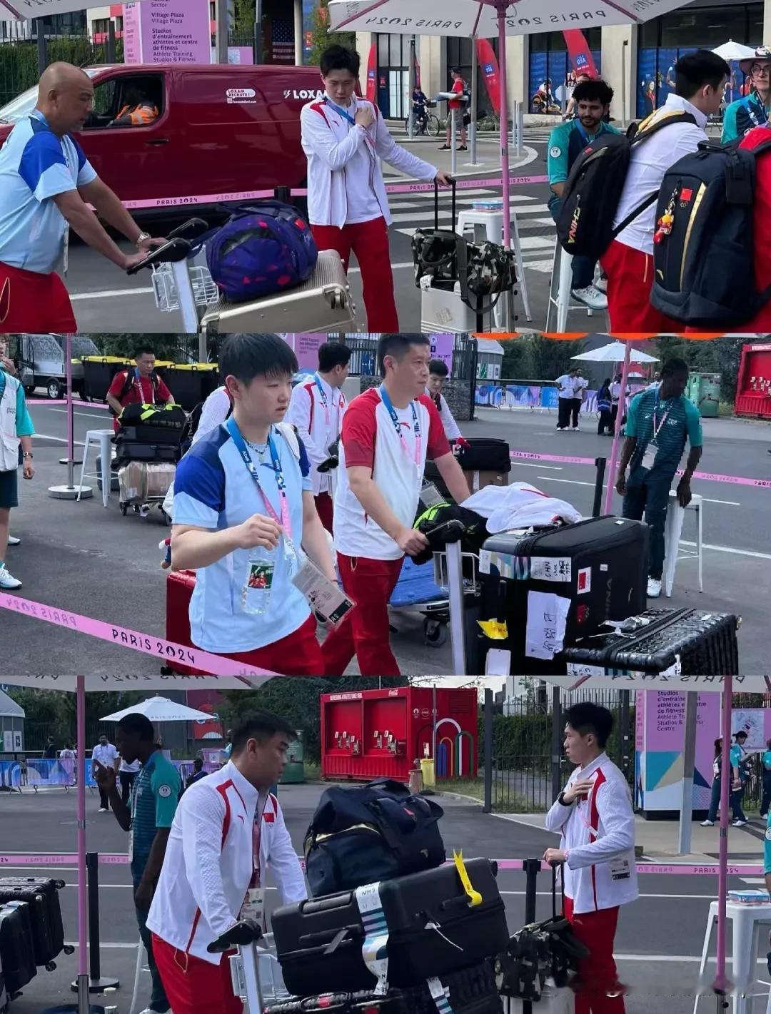 进村的莎莎和大头
还有两个人的大包小包的行李
这次出征真是艰苦
巴黎奥运会加油
