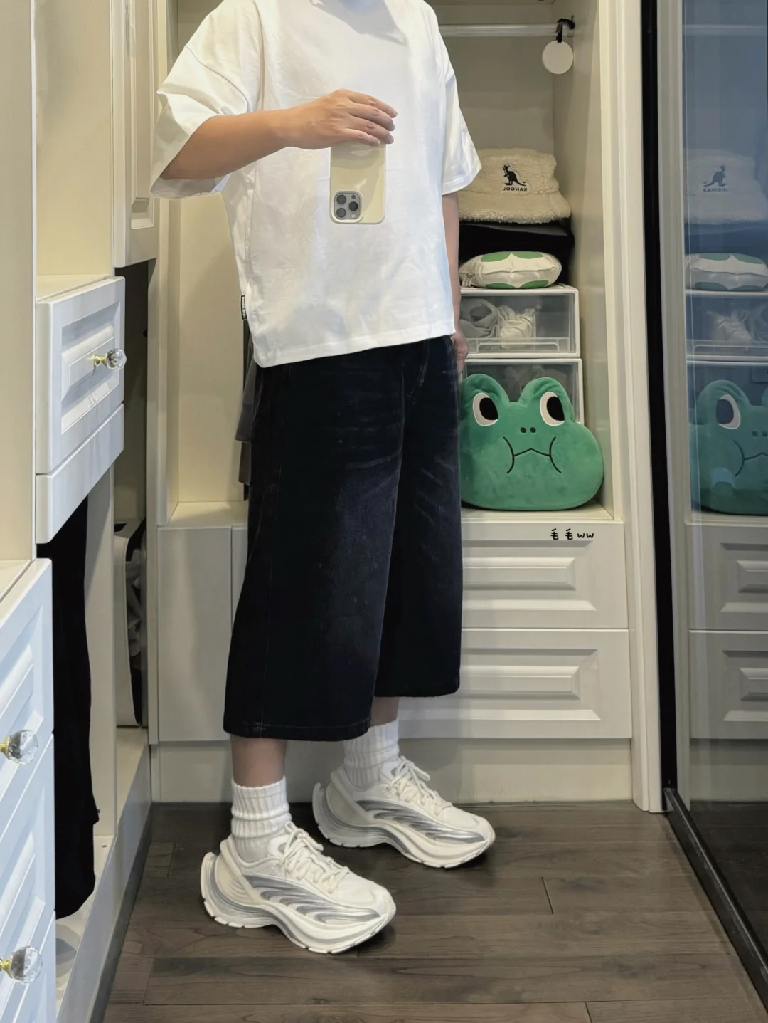 牛仔七分裤｜显腿长穿搭