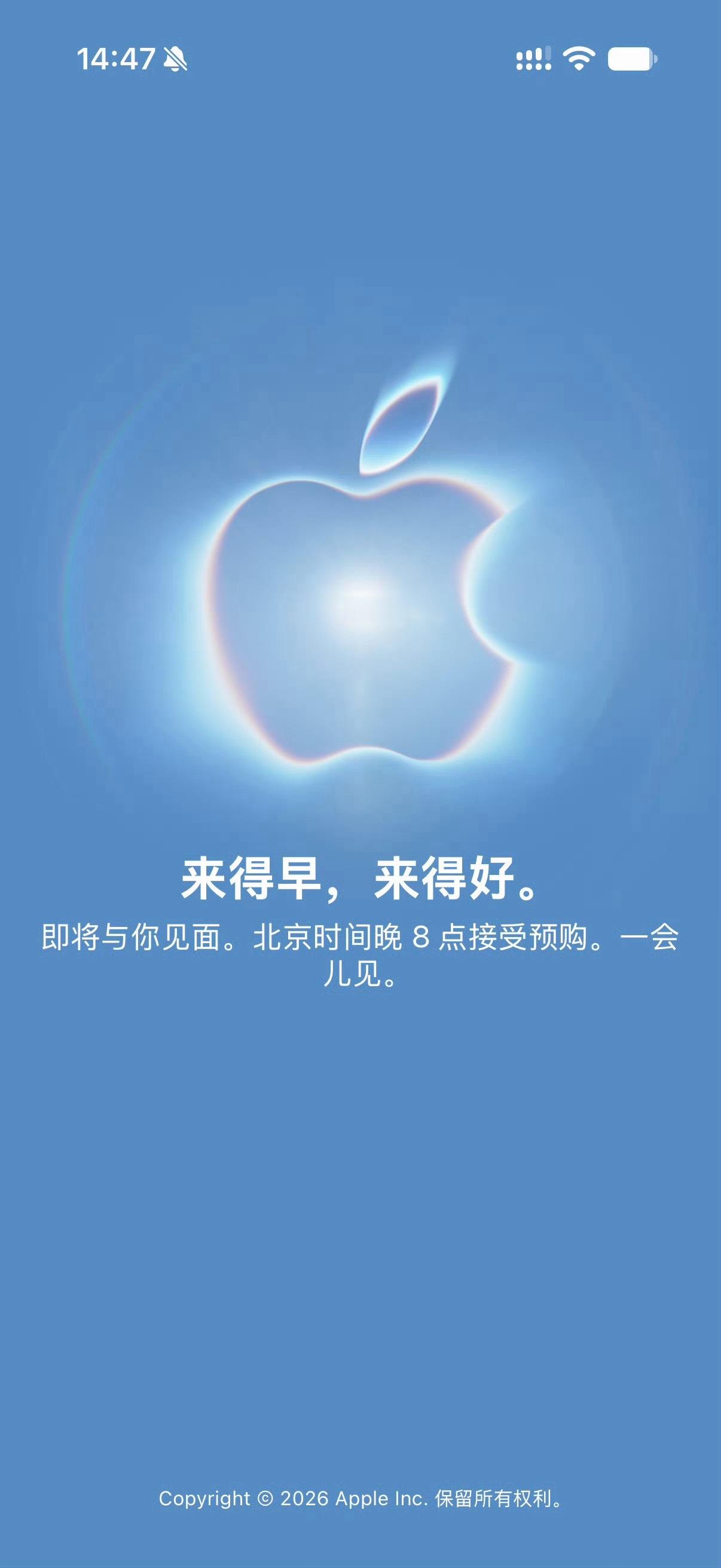 晚上 8 点iPhone 18 Pro 预购～祝大家都能抢到首发[点赞] ​​​