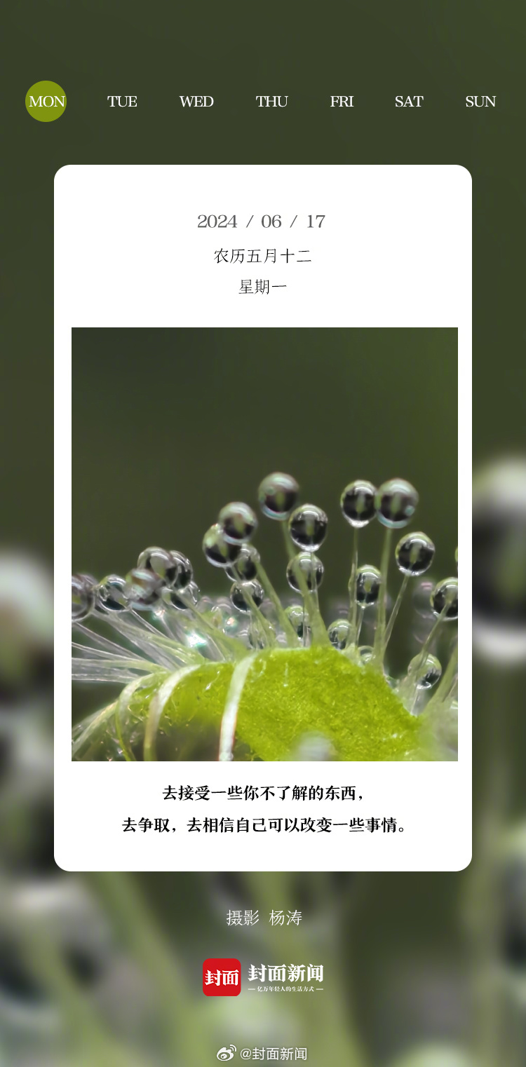 #小封日历# 早安，今天周一！你几点醒的？[太阳] ​​​