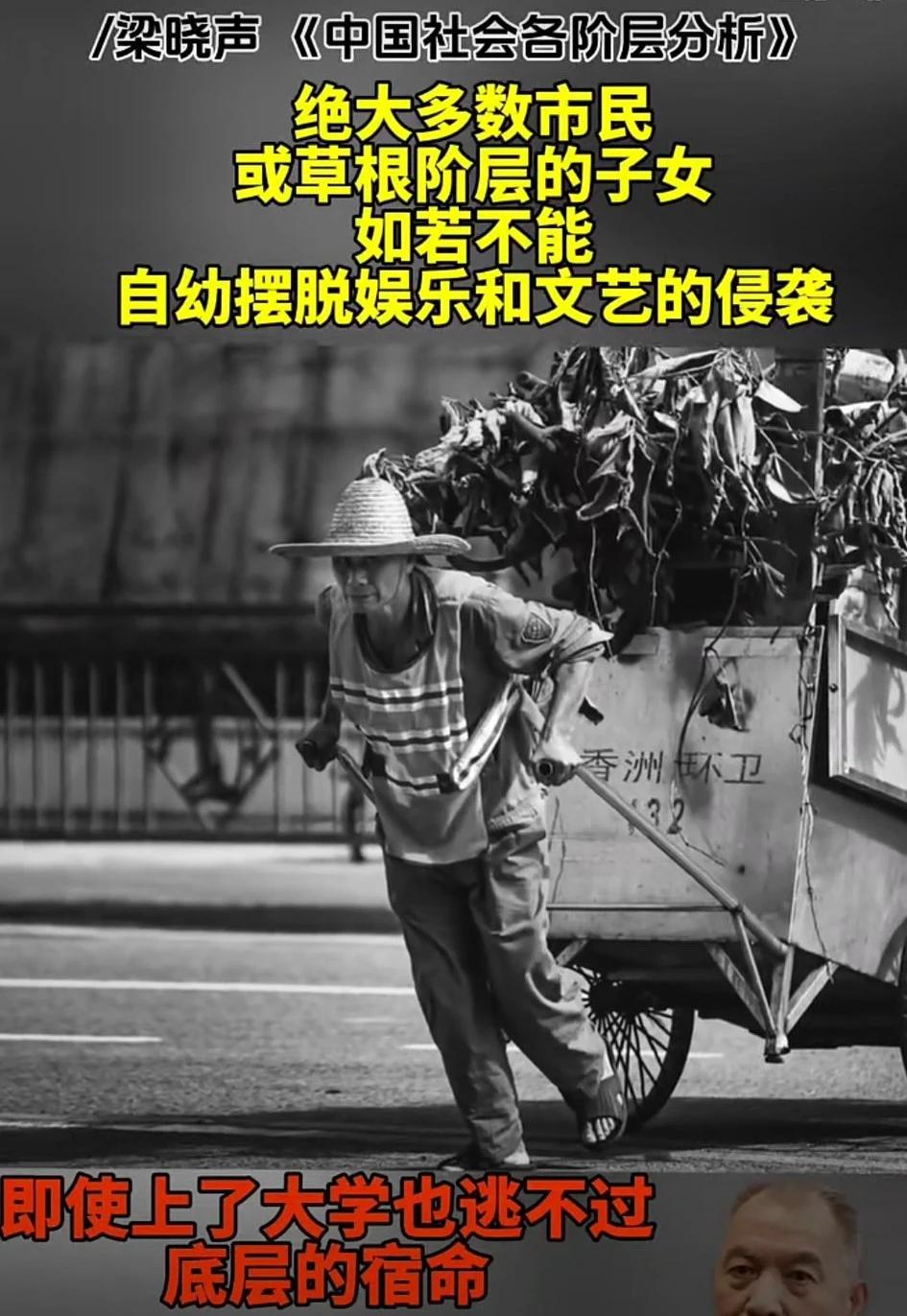 梁晓声的这段话，太戳人心！

他在《中国社会各阶层分析》一书说到:绝大多数市民或