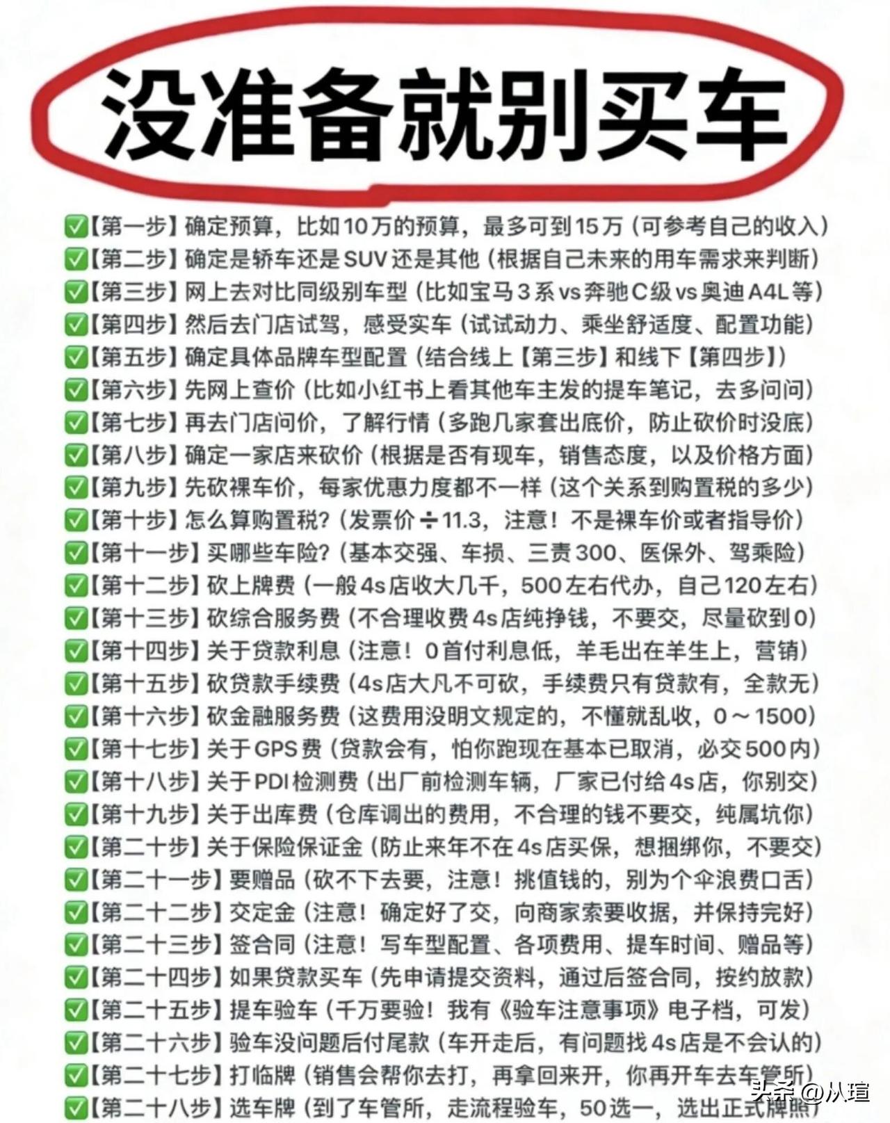 买车需要注意什么，买车小白必看知识买车避坑方法 买车原则 买车避坑知识 新车选车